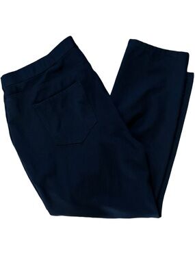 Black Ponte Slim Leg Pull-on Pants J. Jill 2X